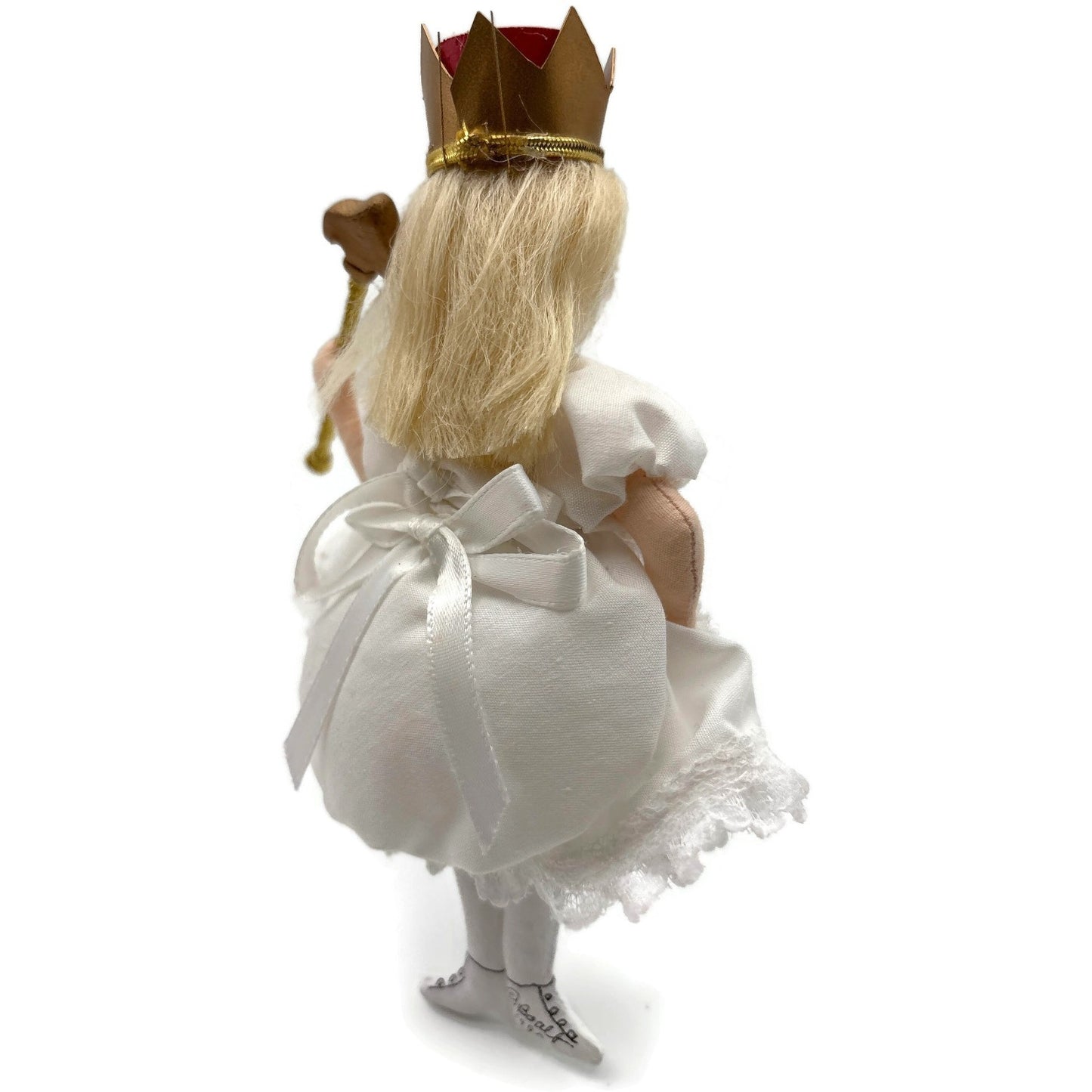 Gladys Boalt Queen Alice White Alice in Wonderland Signed Christmas Ornament