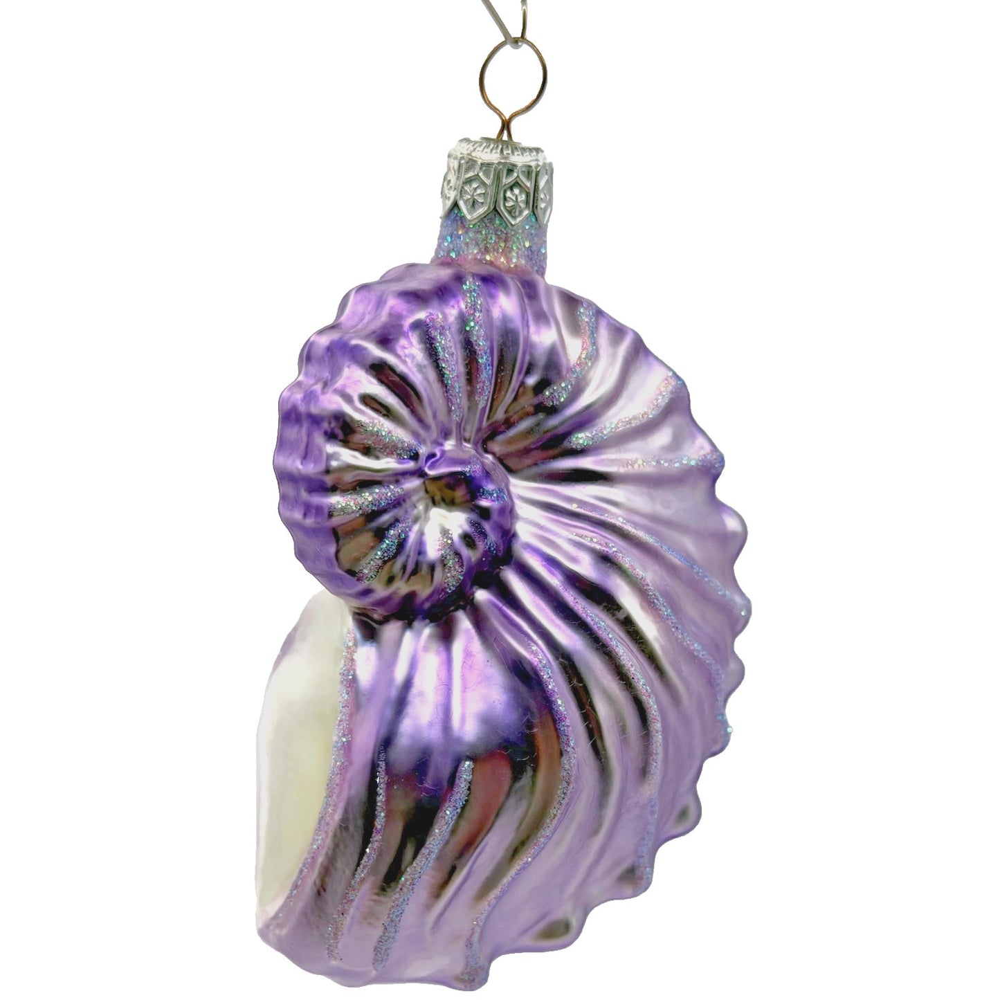 Patricia Breen A Walk on the Beach Lavender Shell Summer Nautical Ornament 9750