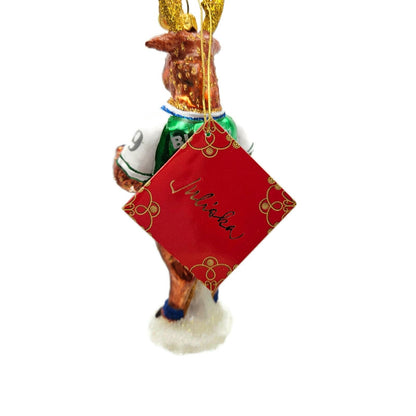 Juliska Country Estate Reindeer Games Blitzen Football Christmas Tree Ornament