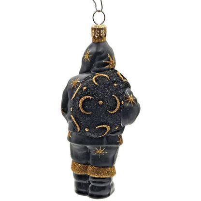 Patricia Breen Nordstrom Santa Claus Black Moons Stars Christmas Ornament