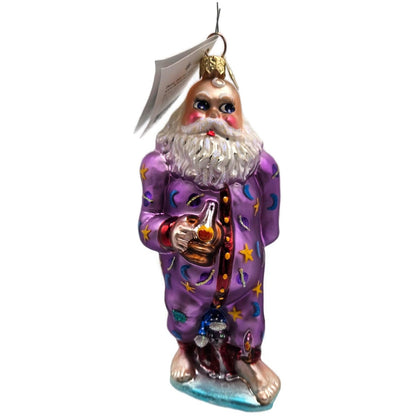 Christopher Radko Santa Jamas Purple Moons Star Christmas Tree Ornament 00-281-0
