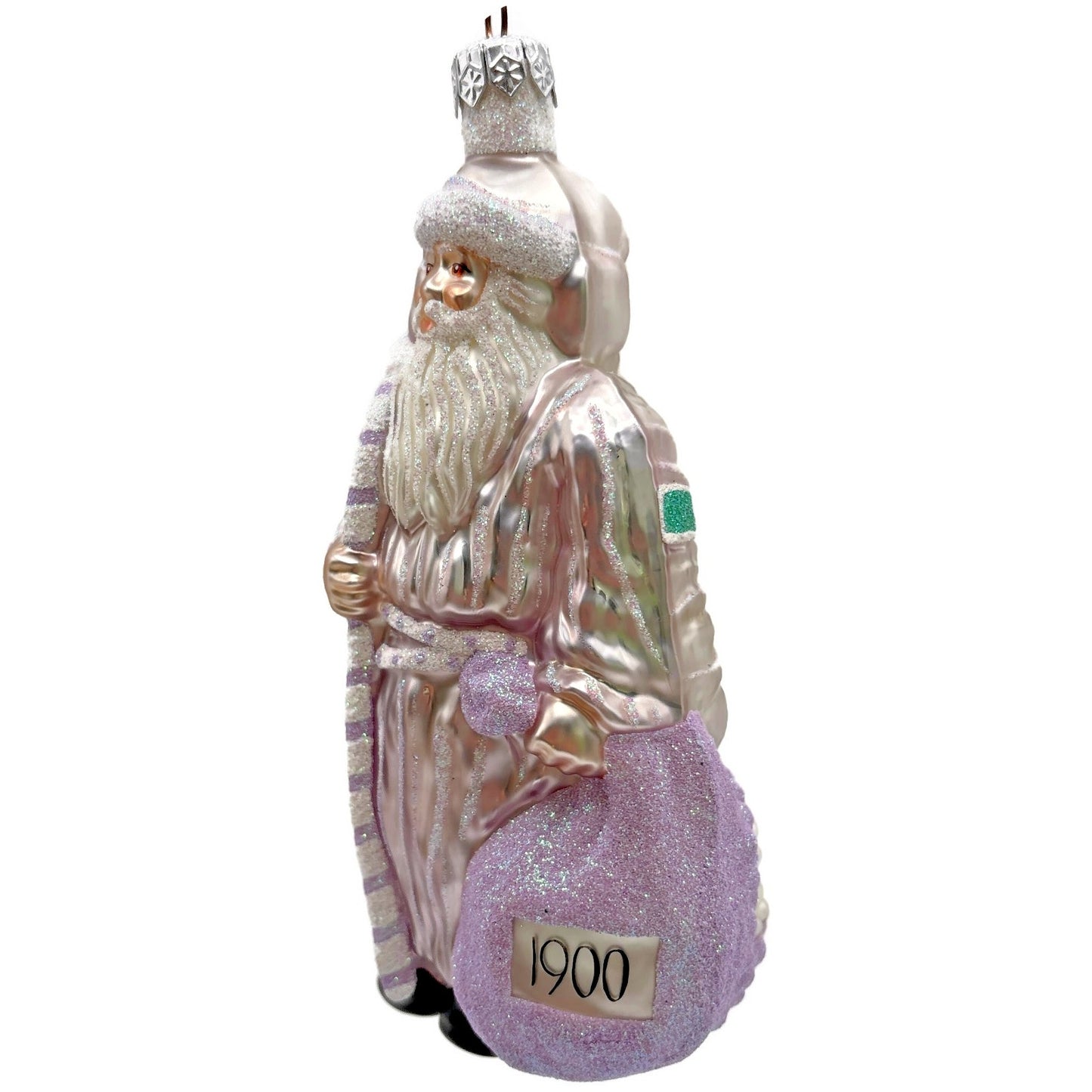 Patricia Breen Millennium Santa Claus Lavender Bag 2000 Christmas Ornament CATZ