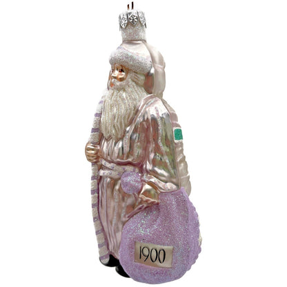 Patricia Breen Millennium Santa Claus Lavender Bag 2000 Christmas Ornament CATZ