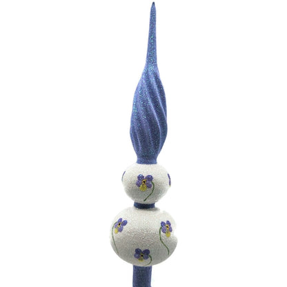 Patricia Breen Miniature Pansy Finial Purple Easter Spring Christmas Tree Topper