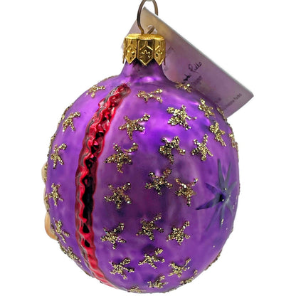 Christopher Radko Lil Miss Angel Purple Gold Stars Christmas Tree Ornament 1997
