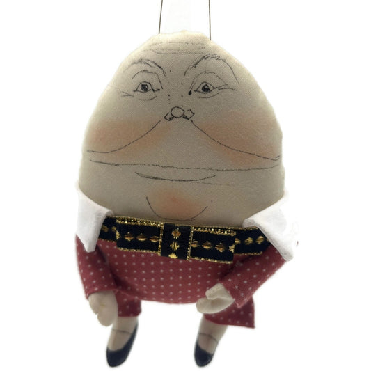 Gladys Boalt Humpty Dumpty Alice In Wonderland Fabric Christmas Ornament Signed