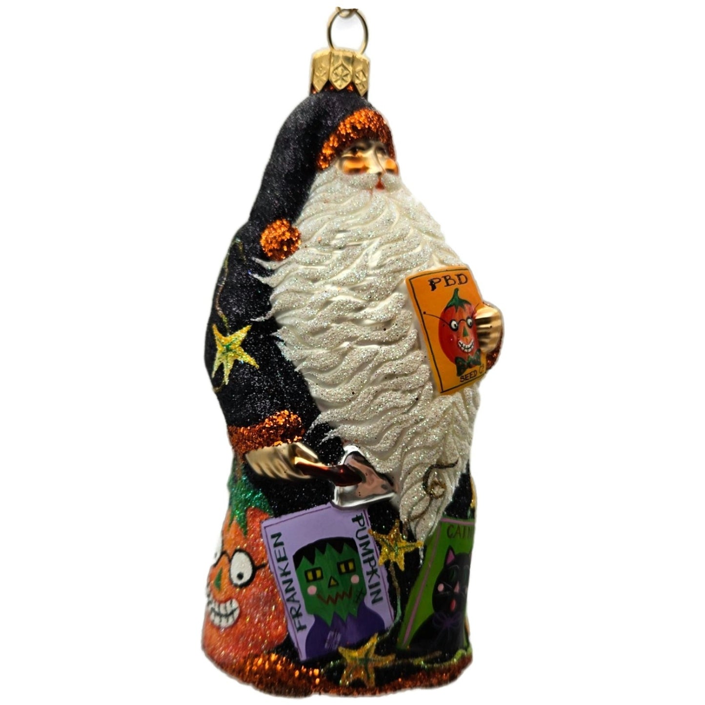 Patricia Breen Sowing Time Santa Claus Black Frankenstein Halloween Ornament HCB