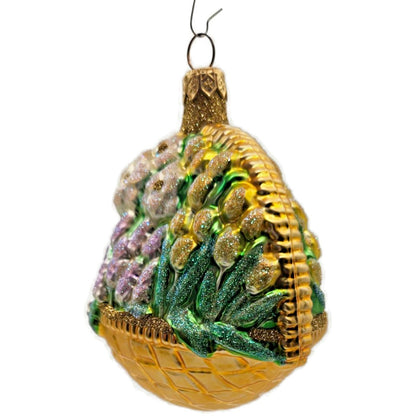 Patricia Breen Flowers For My Love Gold Tulips Spring Christmas Ornament Basket