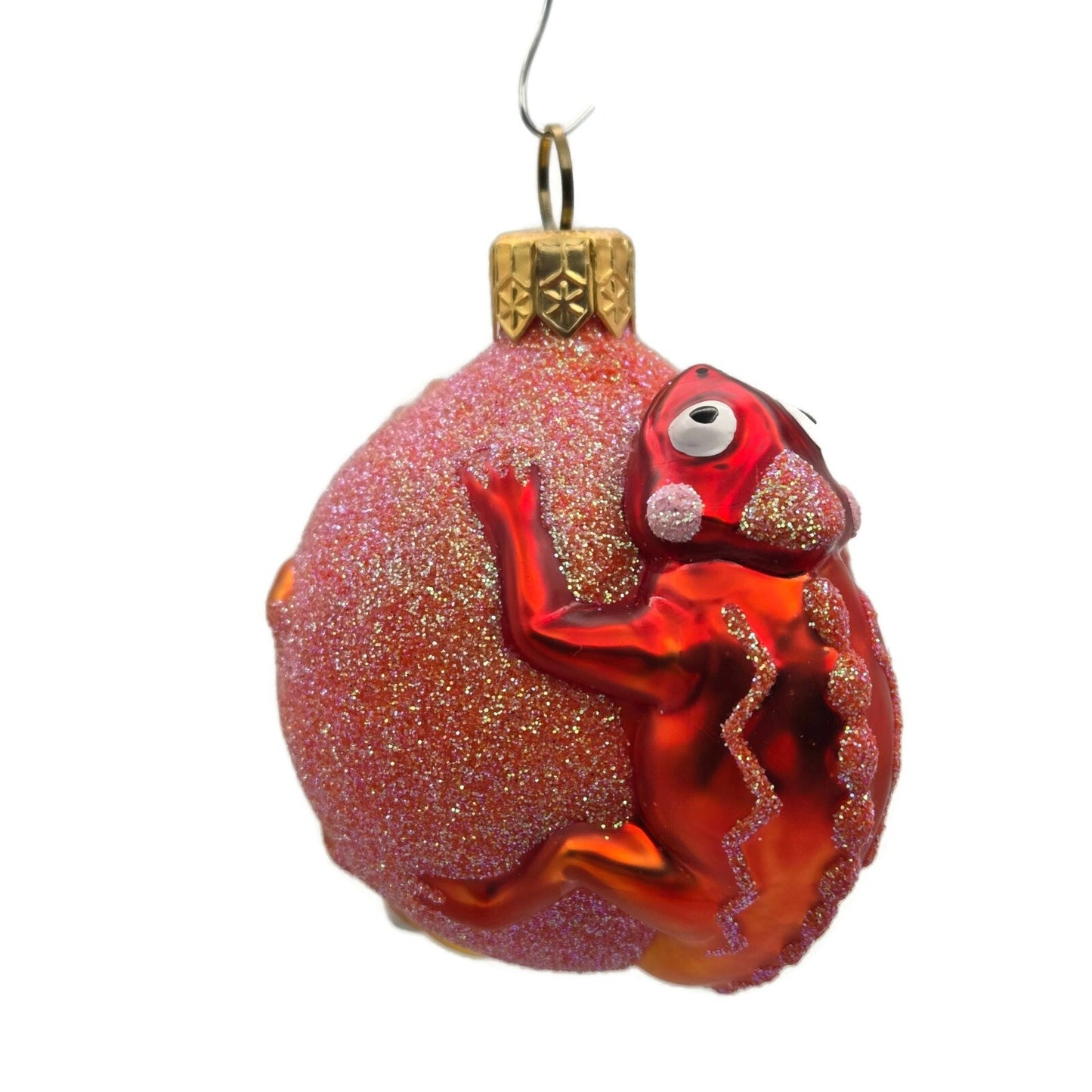 Patricia Breen Once Again for James Orange Yellow Lizard Christmas Tree Ornament