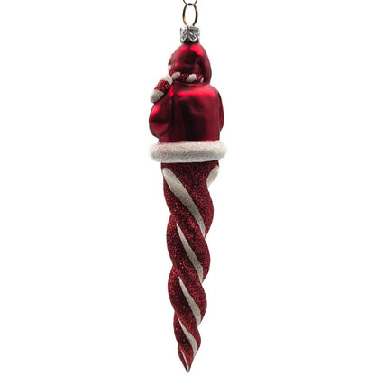 Patricia Breen Santa Sopel Red White Candy Cane Spiral Christmas Tree Ornament