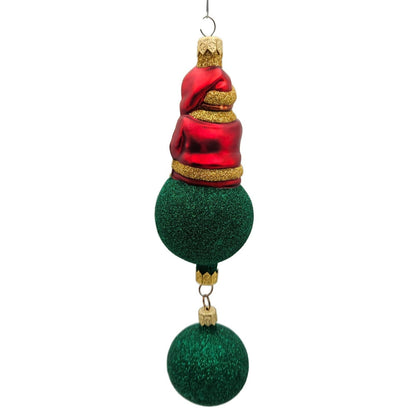 Patricia Breen Jingles the Elf Red Suit Green Ball Christmas Holiday Ornament