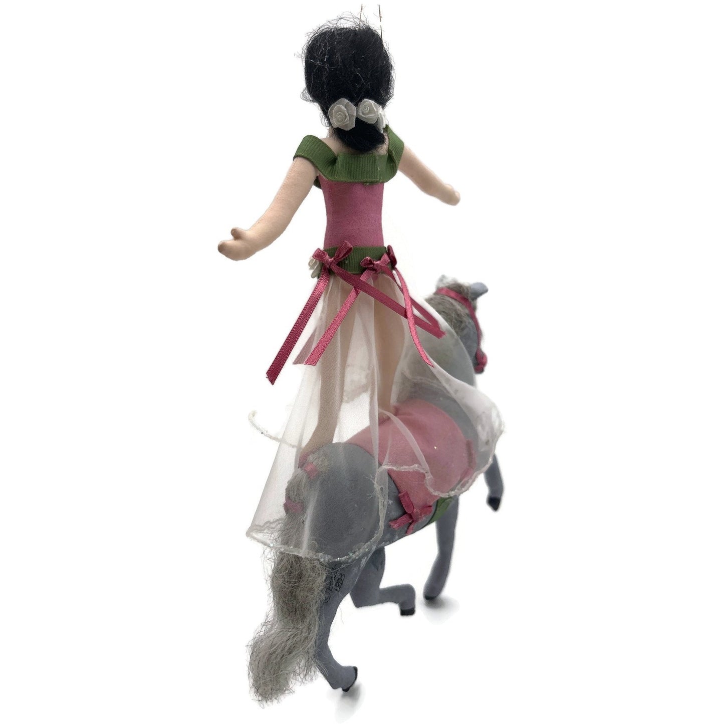 Gladys Boalt Circus Lady Bareback Rider Fabric Christmas Tree Ornament Signed