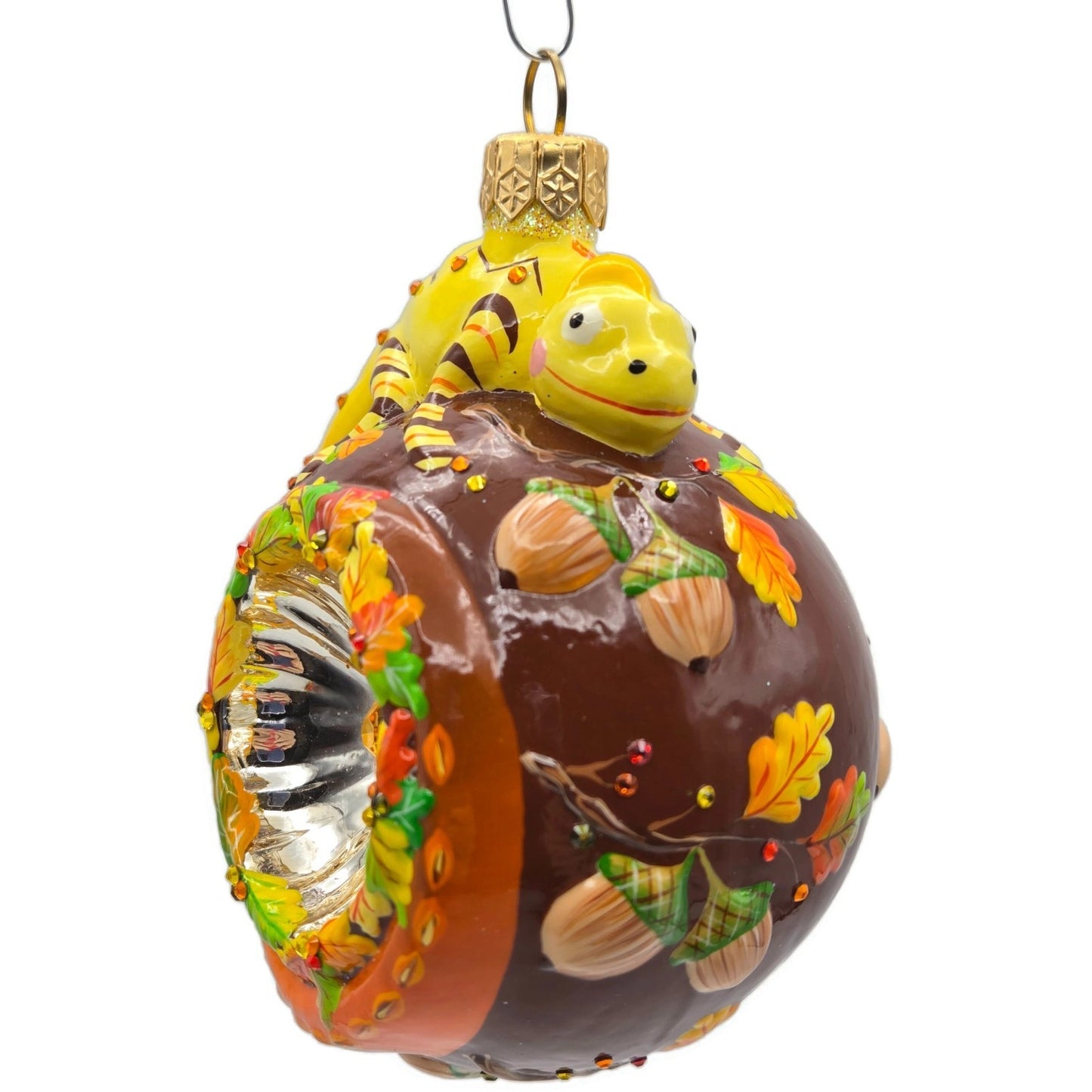 Patricia Breen Happy Holidays Hamish Autumnal Chameleon Fall Christmas Ornament
