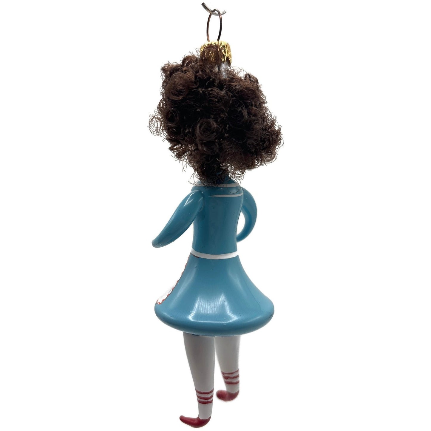 Soffieria De Carlini Maid White Blue Outfit Glass Italian Christmas Ornament