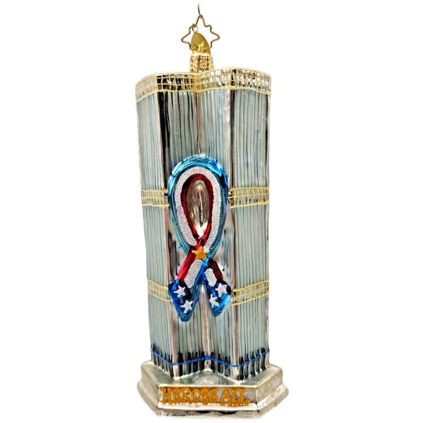 Christopher Radko Heroes All Twin Towers 9/11 Patriotic NYC Ornament 01-1099-0