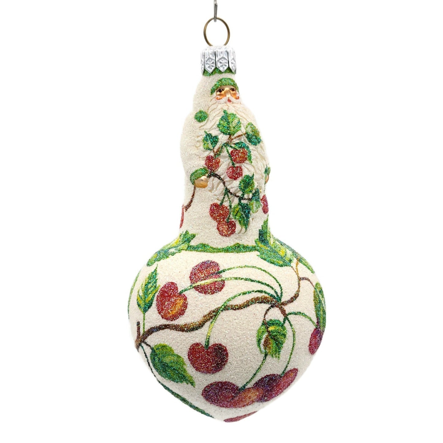 Patricia Breen Spearman Santa Cherries Christmas Spring Holiday Tree Ornament