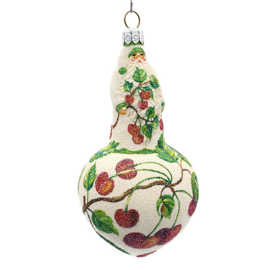 Patricia Breen Spearman Santa Cherries Christmas Spring Holiday Tree Ornament
