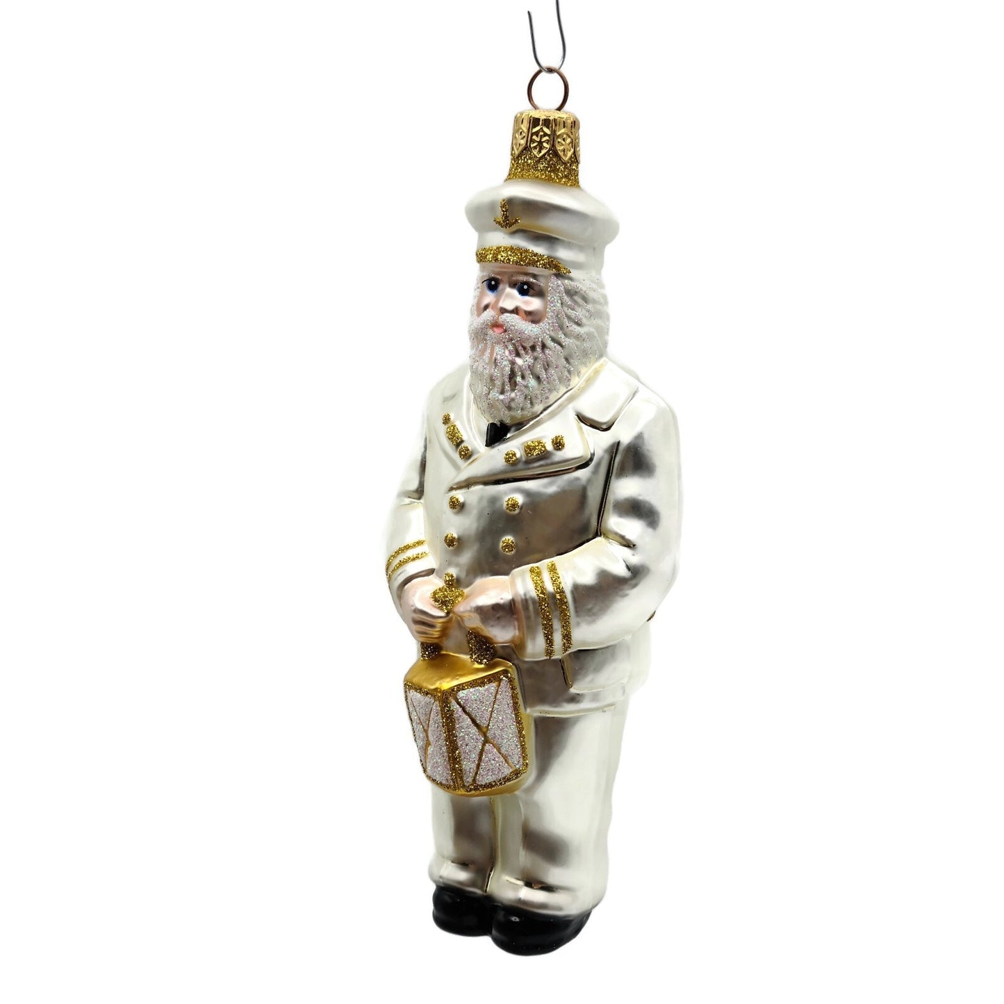 Patricia Breen Lighthouse Keeper Santa Claus Pearl Nautical Christmas Ornament