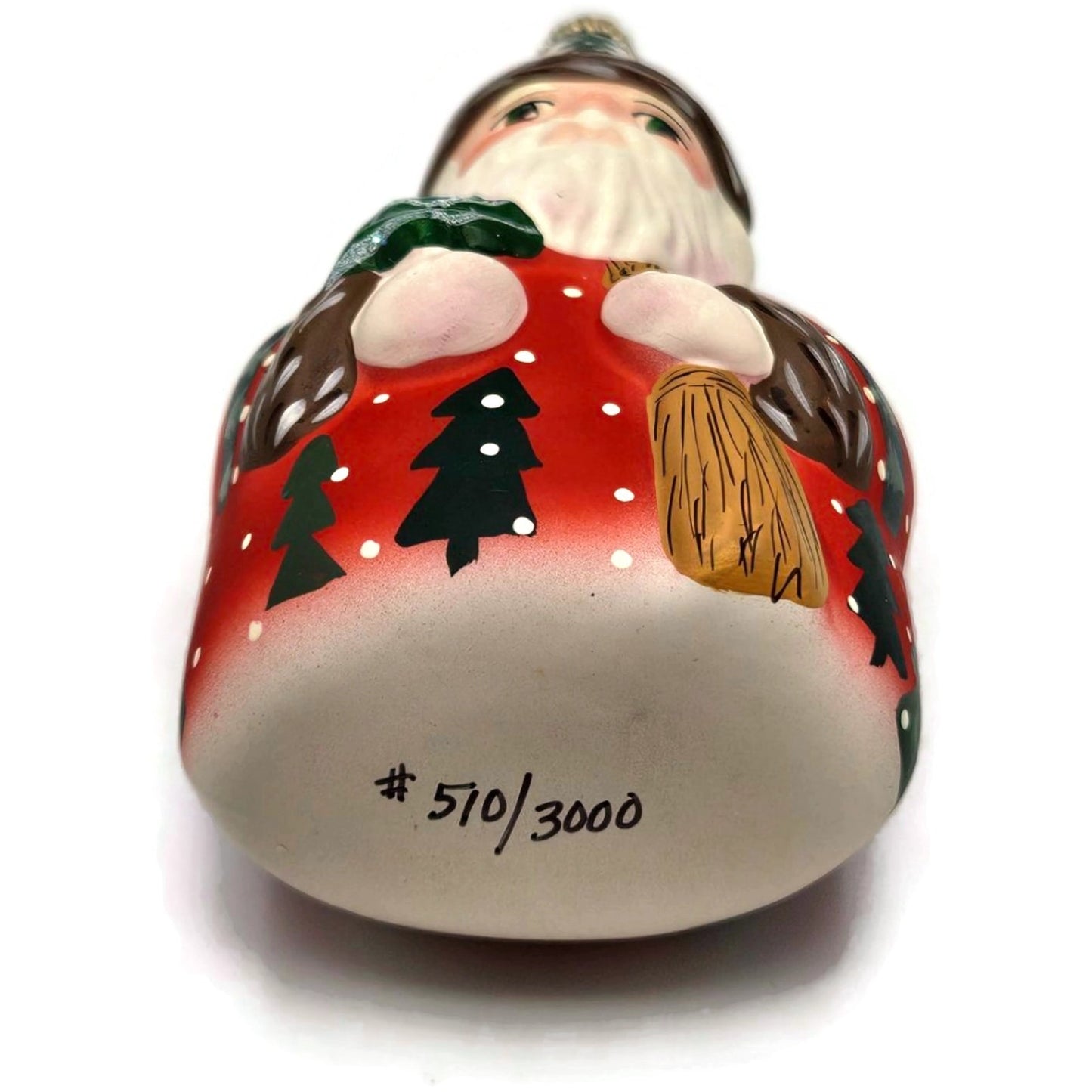Vaillancourt Folk Art Starlight Santa Claus 1997 Snow Christmas Tree Ornament