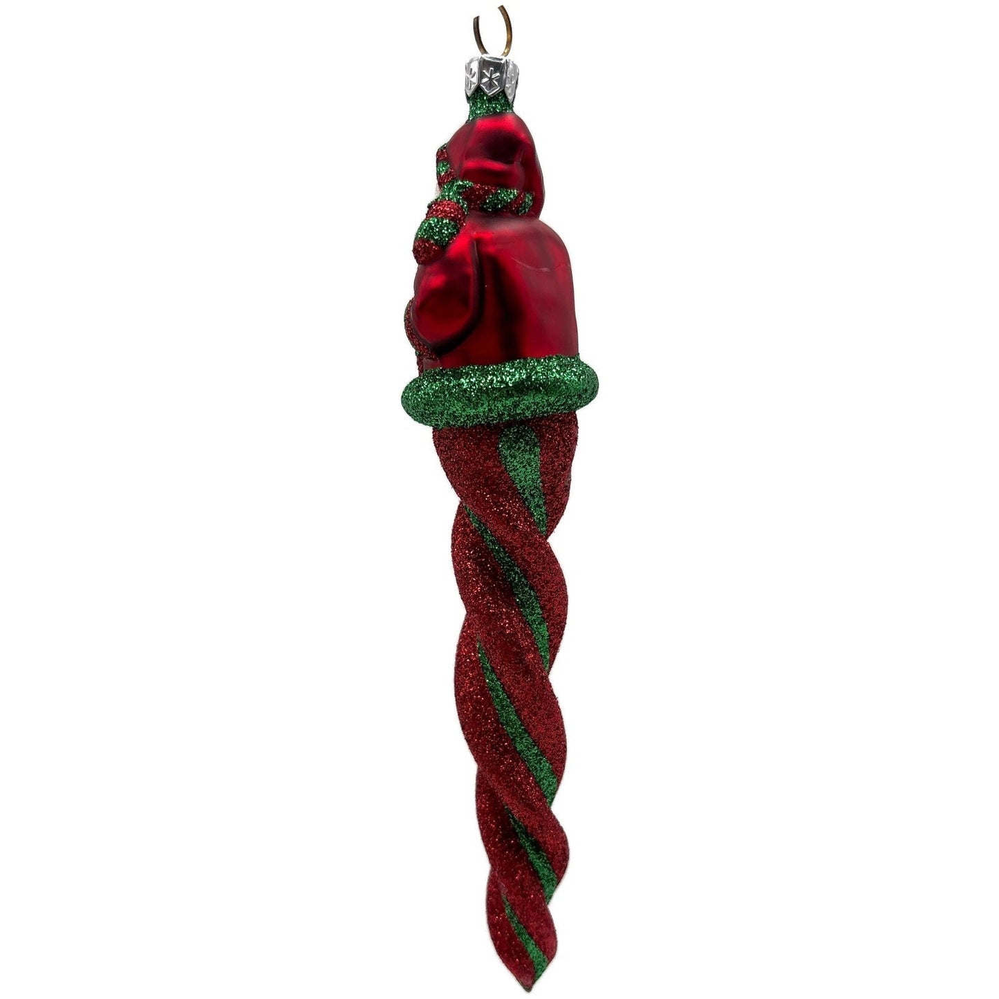 Patricia Breen Santa Sopel Red Green Twisted Candy Cane Christmas Ornament