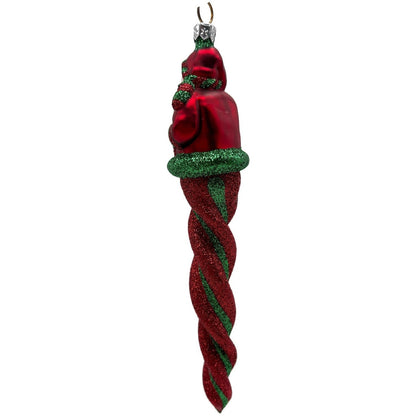 Patricia Breen Santa Sopel Red Green Twisted Candy Cane Christmas Ornament