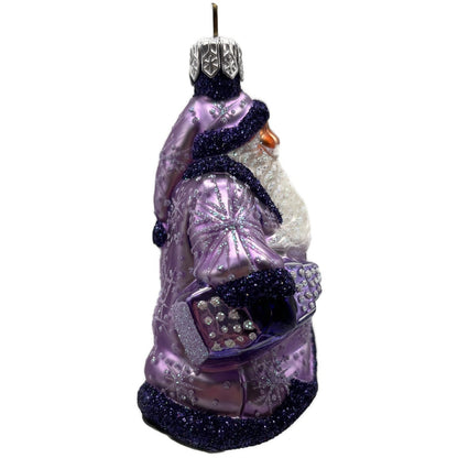 Patricia Breen Miniature City Santa Purple New York Snowflake Christmas Ornament