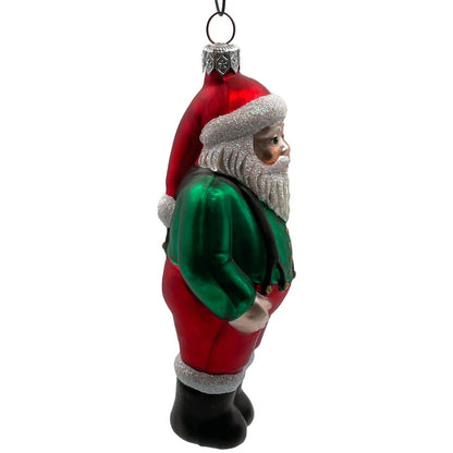 Patricia Breen Workshop Santa Claus Green Shirt Red Hat Pants Christmas Ornament