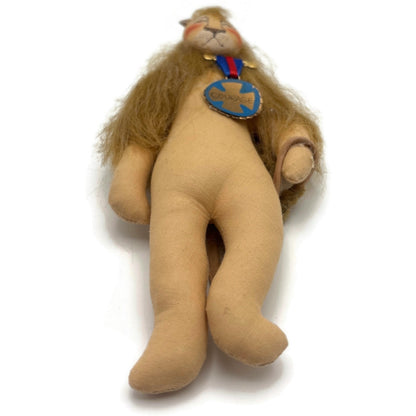 Gladys Boalt Cowardly Lion Wizard Of Oz Fabric Christmas Tree Ornament Signed