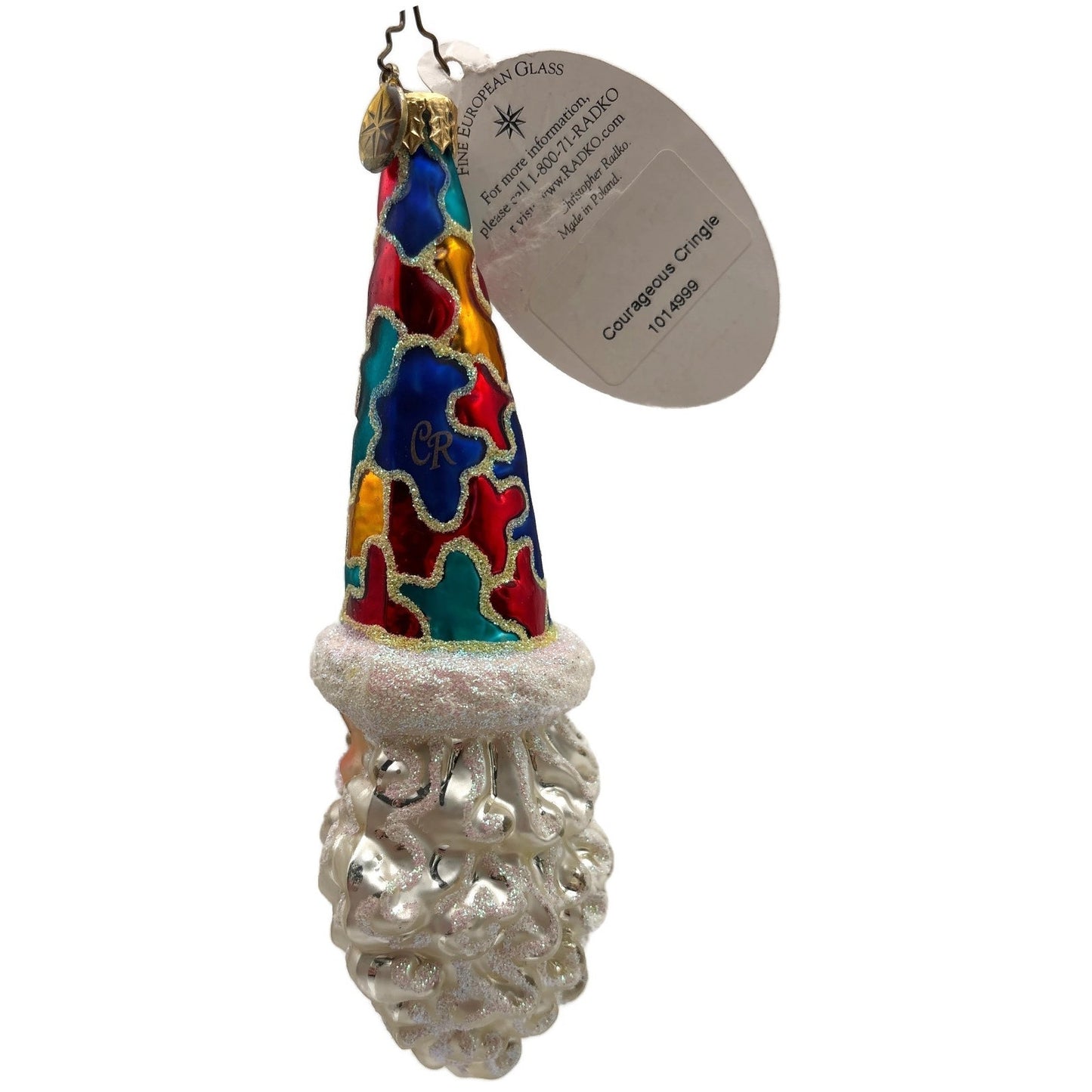 Christopher Radko Courageous Cringle Santa Christmas Tree Ornament 1014999