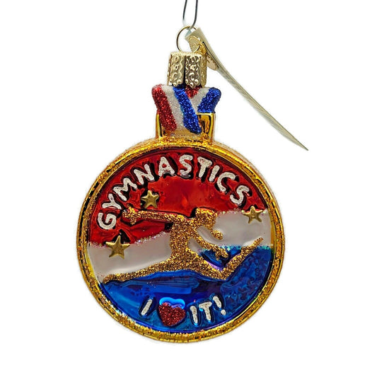 Old World Christmas Gymnastics Gold Medal Christmas Tree Ornament OWC 44145