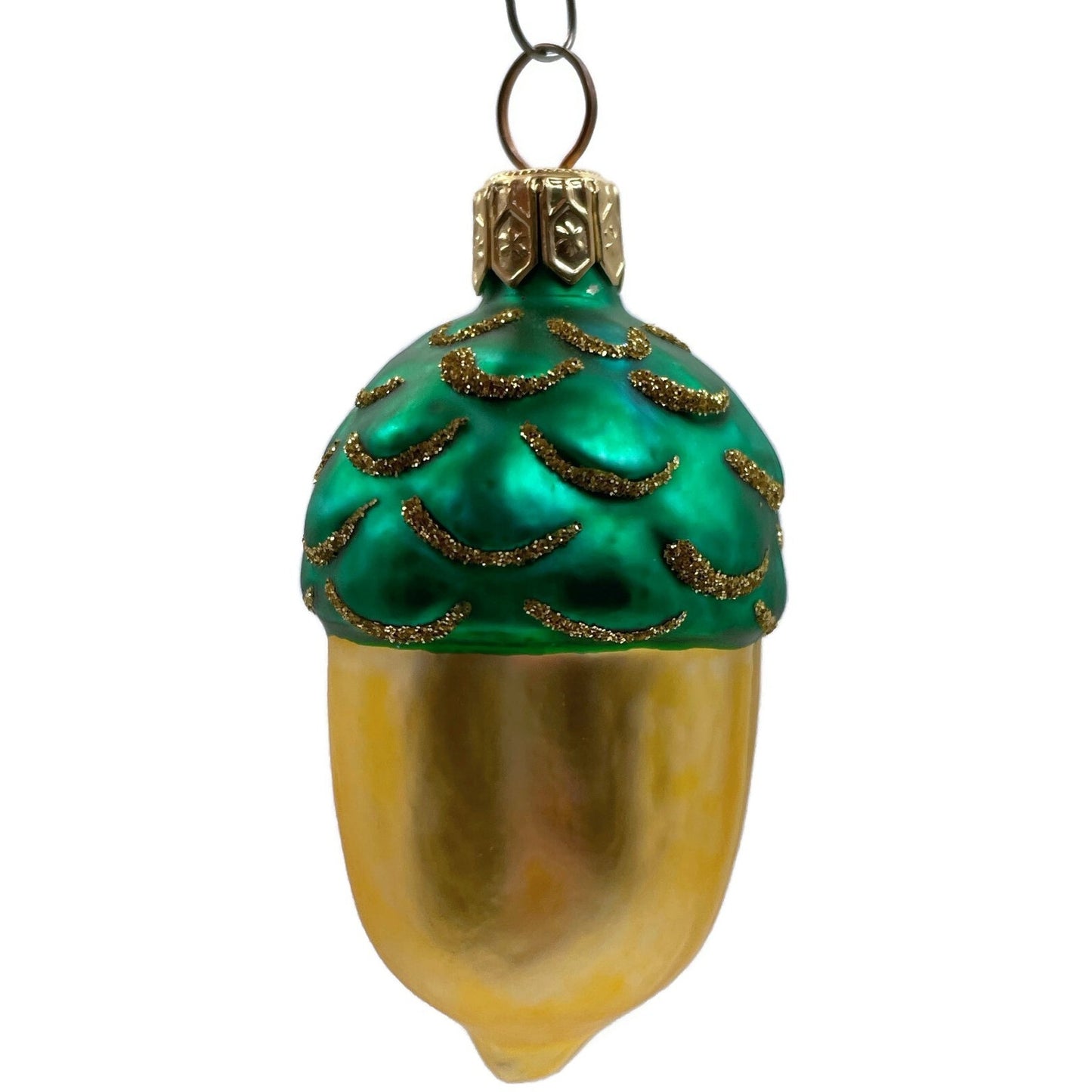 Patricia Breen Walk in the Woods Acorn Gold Green Nut Fall Holiday Ornament 9651