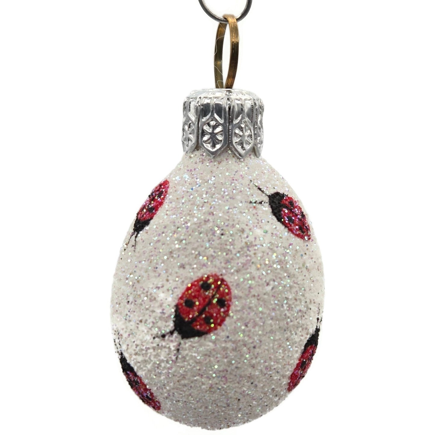 Patricia Breen Miniature Egg Ladybugs Glittered Easter Christmas Tree Ornament