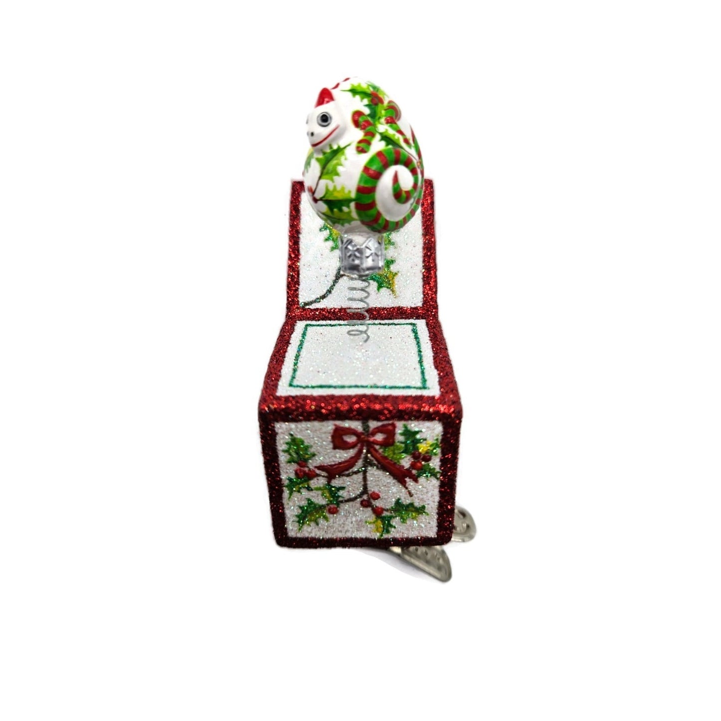 Patricia Breen Pop Goes the Chameleon Holly Clip On Christmas Tree Ornament 2782