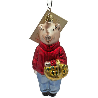 Patricia Breen This Little Piggy Goes to the Market Christmas Tree Ornament