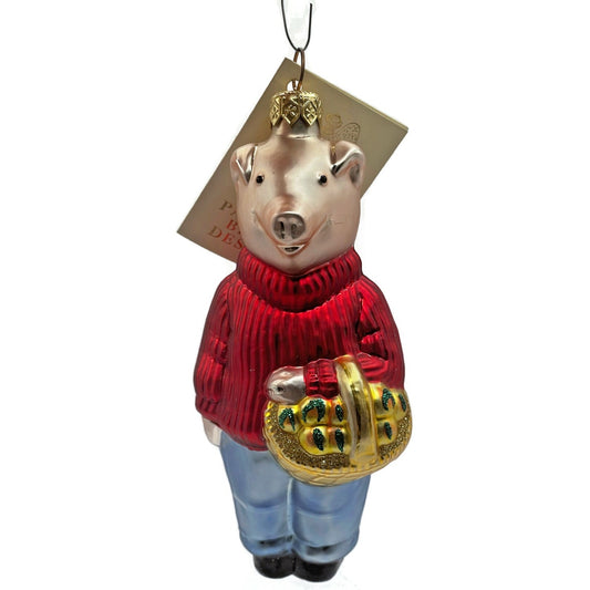 Patricia Breen This Little Piggy Goes to the Market Christmas Tree Ornament