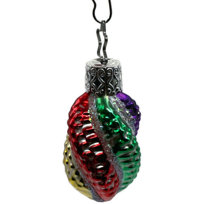 Swirled Kugel Multicolor German Blown Glass Christmas Tree Inge Glass Ornament