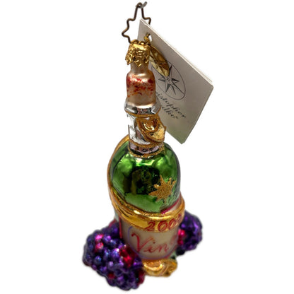 Christopher Radko A Vintage Year 2004 Wine Bottle Christmas Ornament 1010931