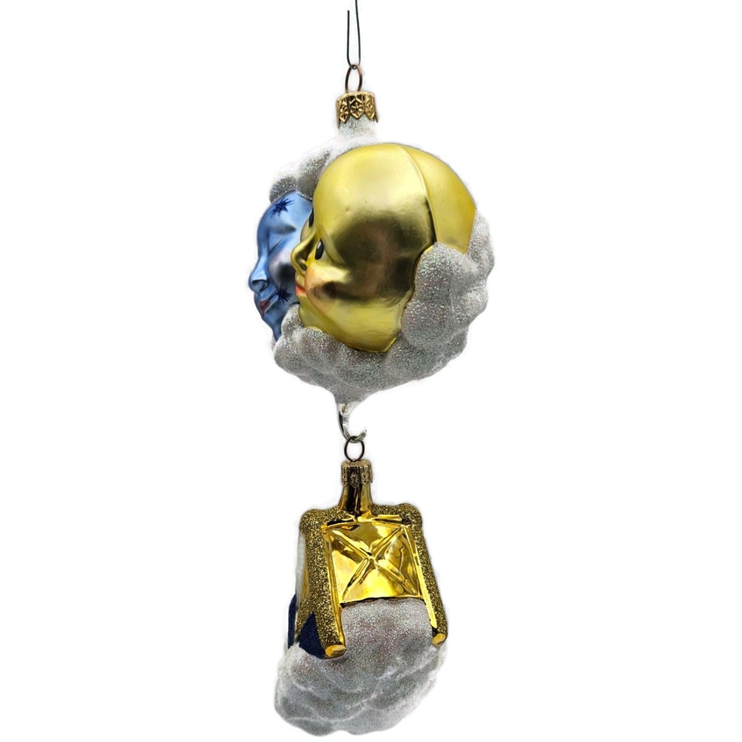 Patricia Breen Sweet Dreams Pearl Bed Gold Trim Moon Sun Christmas Tree Ornament