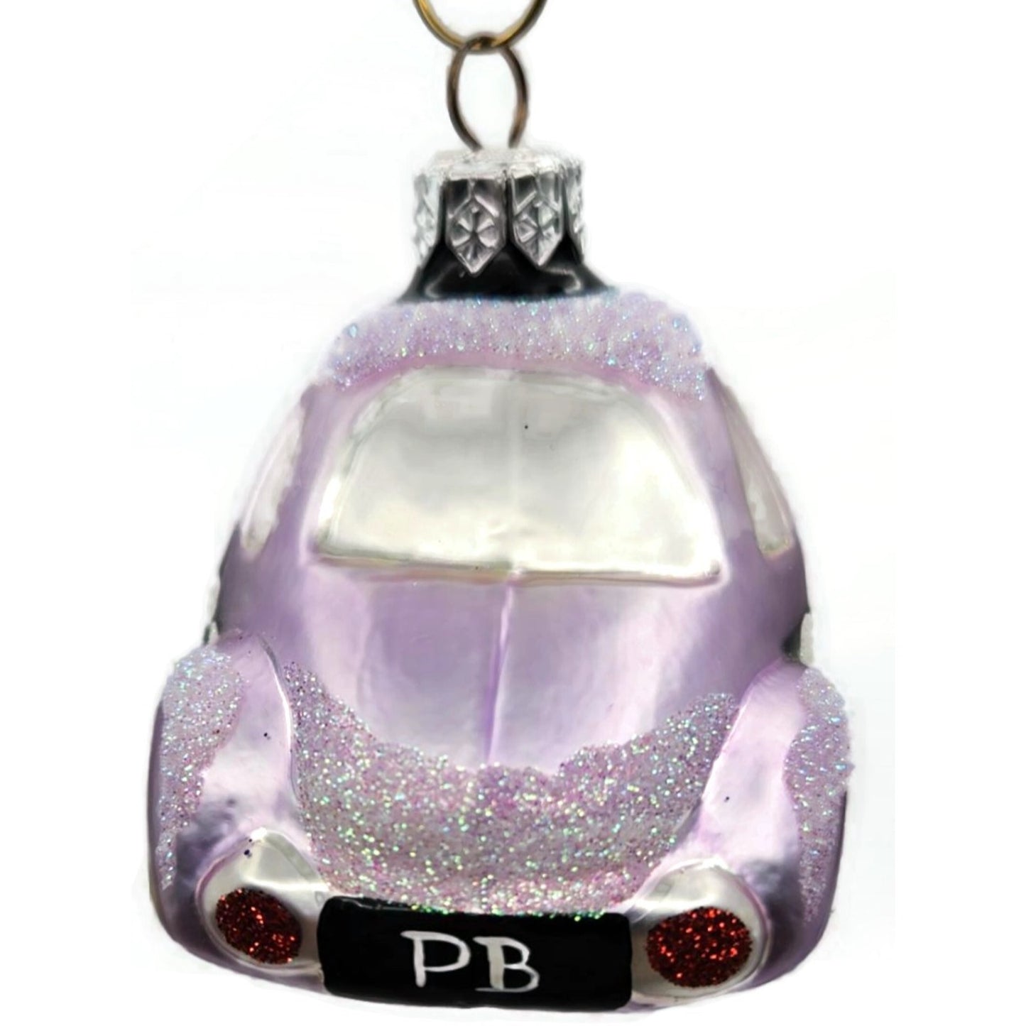 Patricia Breen Little Yellow Taxi Lavender Glitter Hood Christmas Ornament 9631