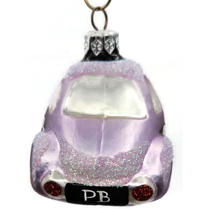 Patricia Breen Little Yellow Taxi Lavender Glitter Hood Christmas Ornament 9631