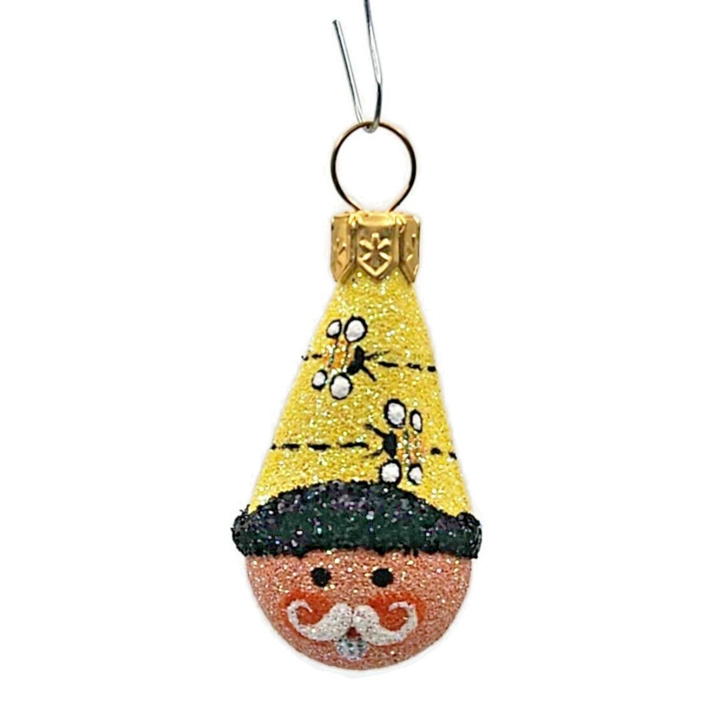 Patricia Breen Petite Tete Bees Yellow Hat Santa Spring Christmas Ornament 2877