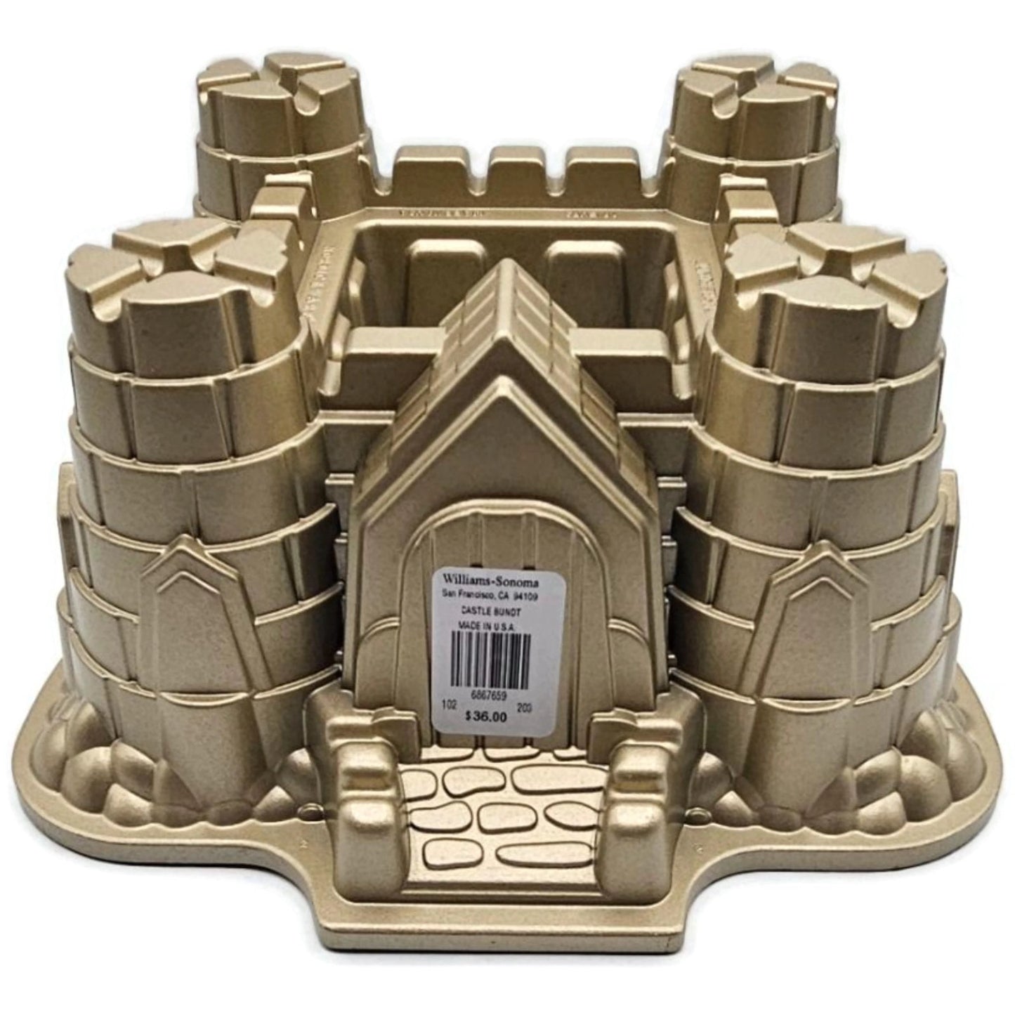 Castle Bundt Cake Pan 10 Cups Non Stick Gold Tone Williams Sonoma Nordic Ware