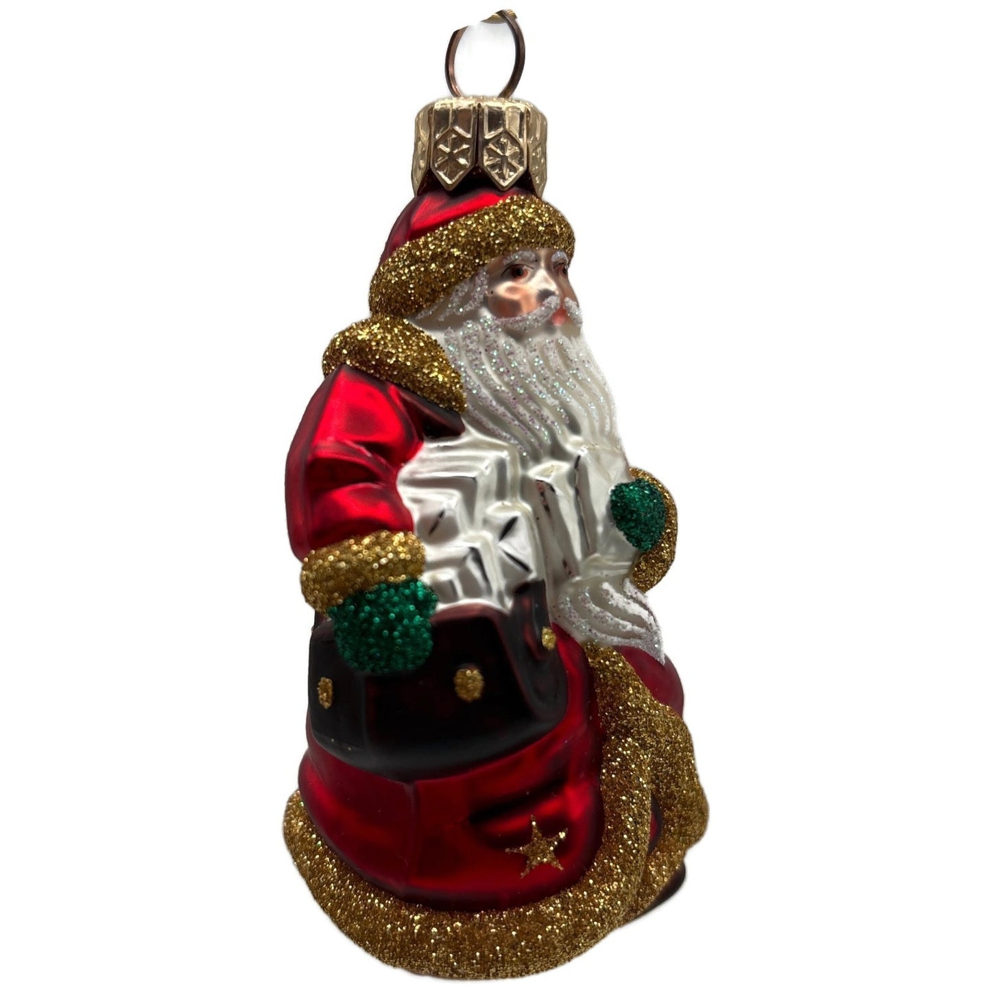 Patricia Breen Miniature Through The Rain And Snow Gold Stars Christmas Ornament