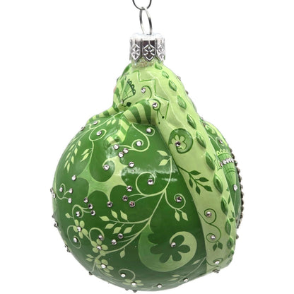 Patricia Breen Happy Holidays Hamish Verdant Green Chameleon Christmas Ornament