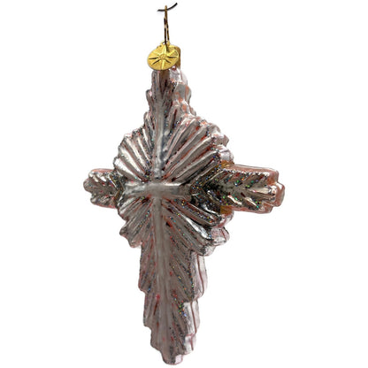 Christopher Radko Iridescent Cross Christmas Tree Ornament