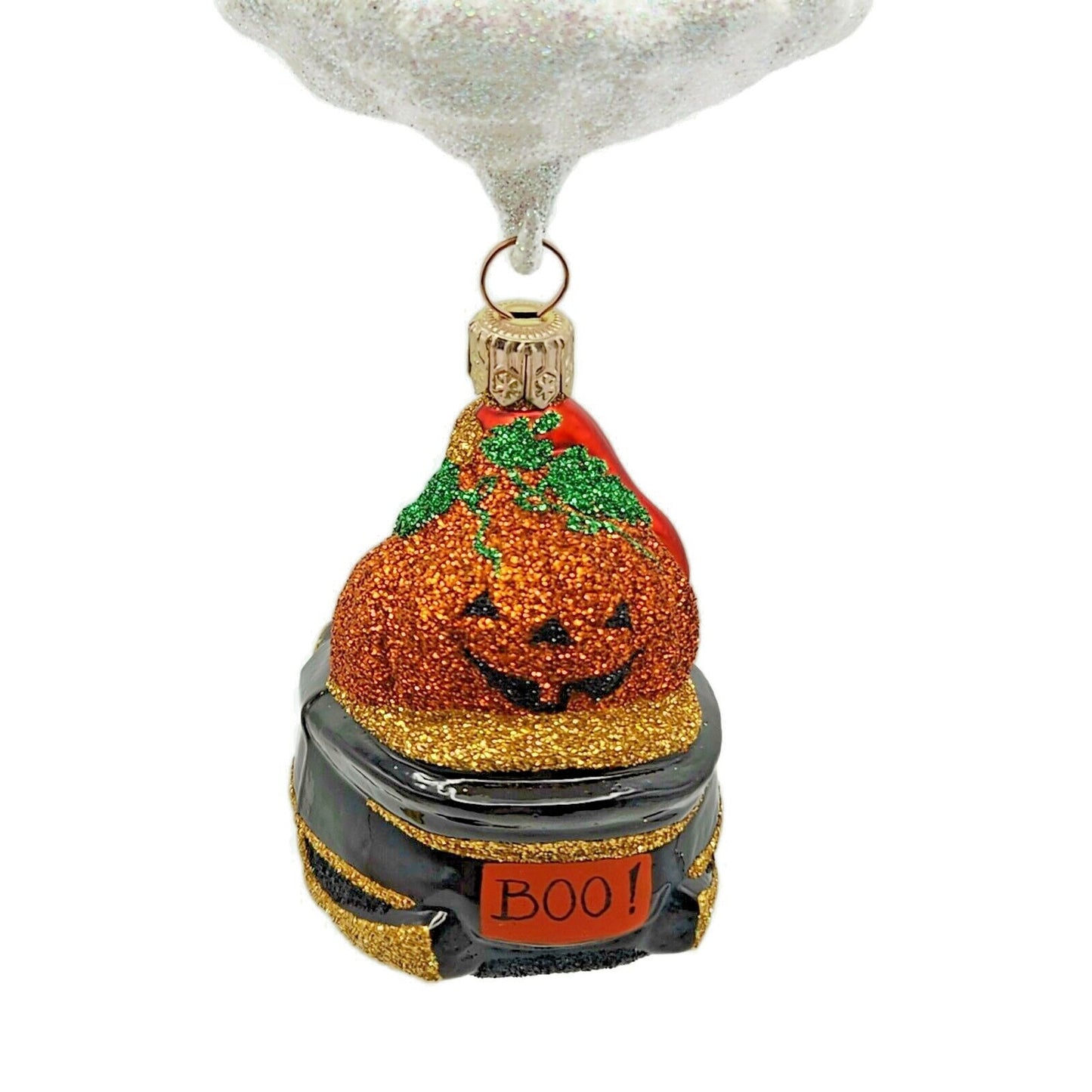 Patricia Breen Night Fright Santa Orange Pumpkin Halloween Christmas Ornament