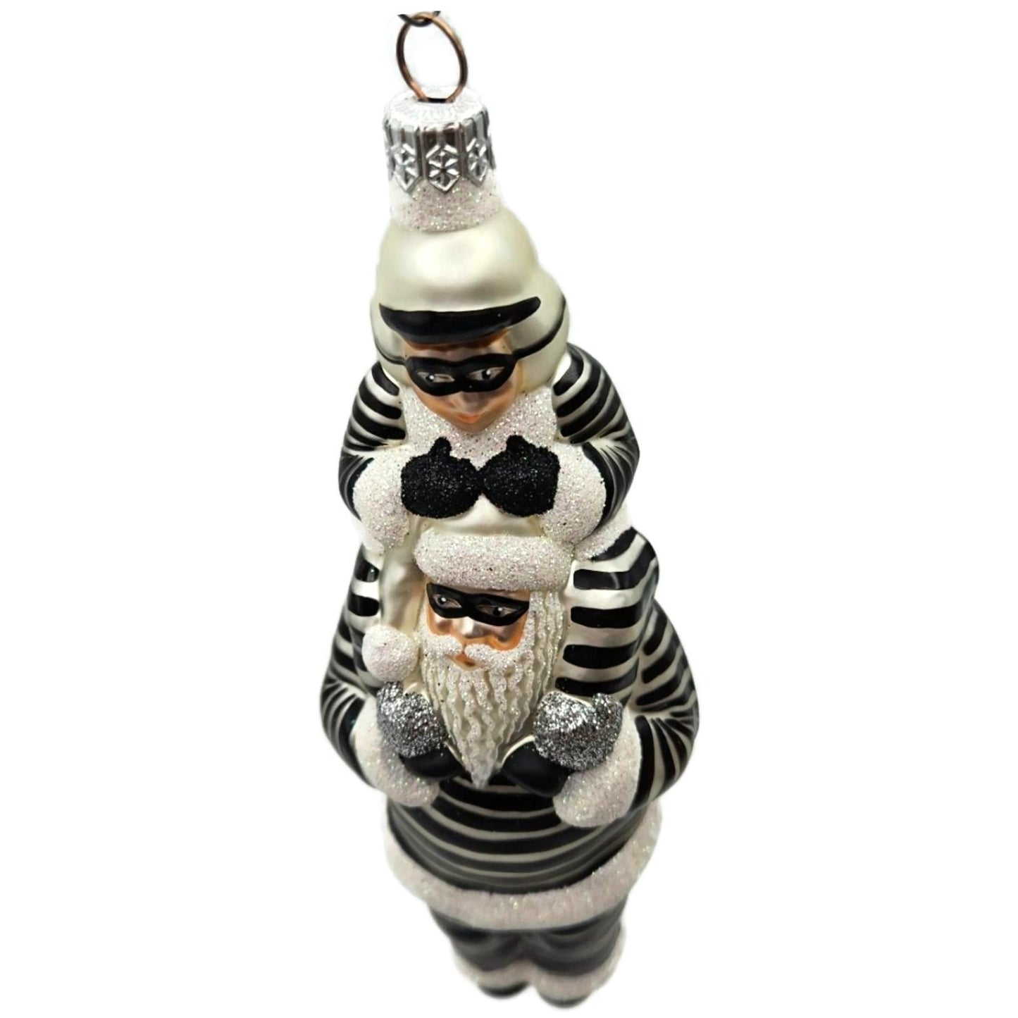 Patricia Breen Carry Me Santa Bank Robbers The Christmas Gang Striped Ornament