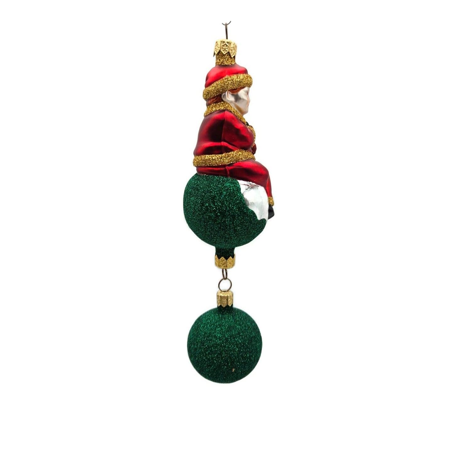 Patricia Breen Jingles the Elf Red Suit Green Ball Christmas Holiday Ornament