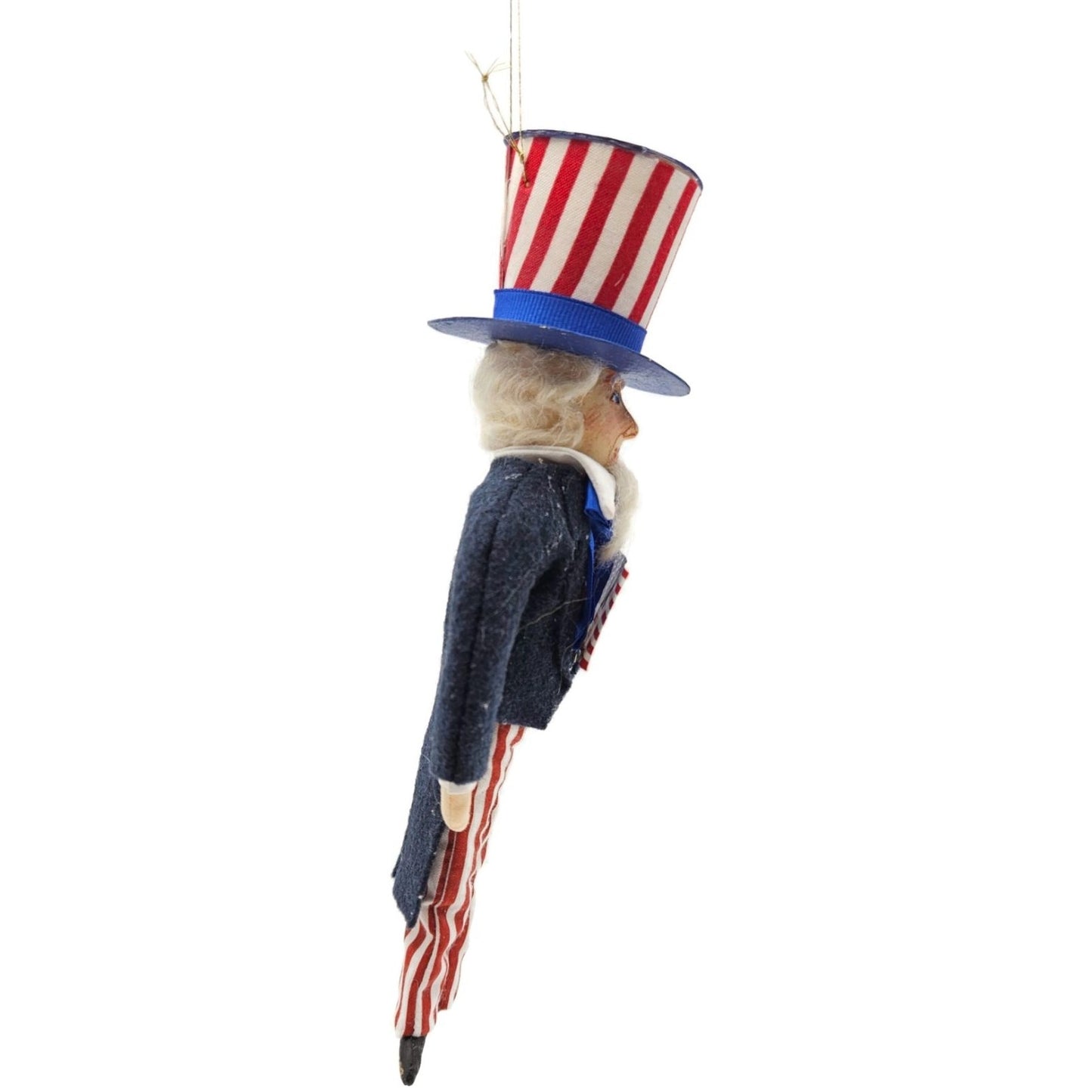 Gladys Boalt Uncle Sam Patriotic July 4th Fabric Christmas Tree Ornament 2769
