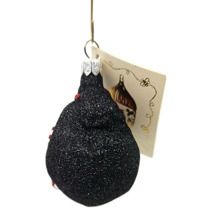Patricia Breen Peppermint Sack Black Candy Canes Christmas Tree Ornament CATZ